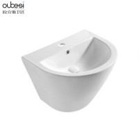 Wholesale rectangular single hole sanitaryware bathroom wall hung sink wash basin price for sale